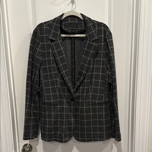 Banana Republic Black and White Checkered Blazer